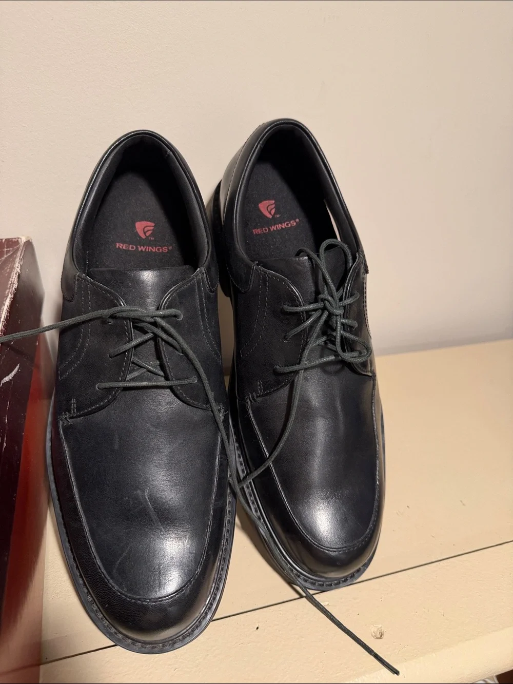 Red Wing Shoes Black Leather Lace-Up Derby